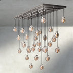 Venetian Pearl Rectangular Chandelier 36", 54", 72" - Cyran Lamps