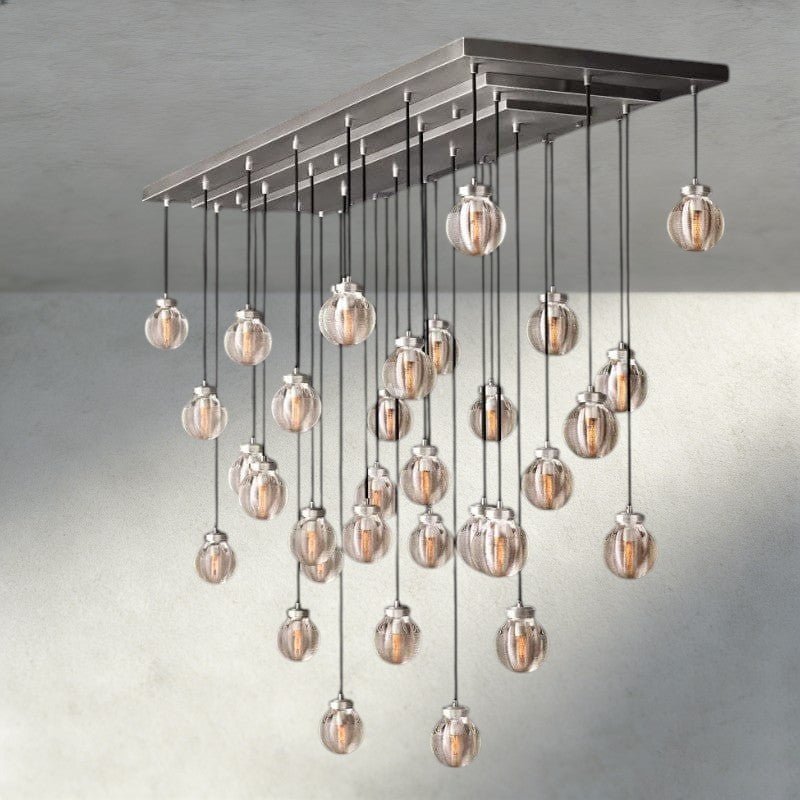 Venetian Pearl Rectangular Chandelier 36", 54", 72" - Cyran Lamps