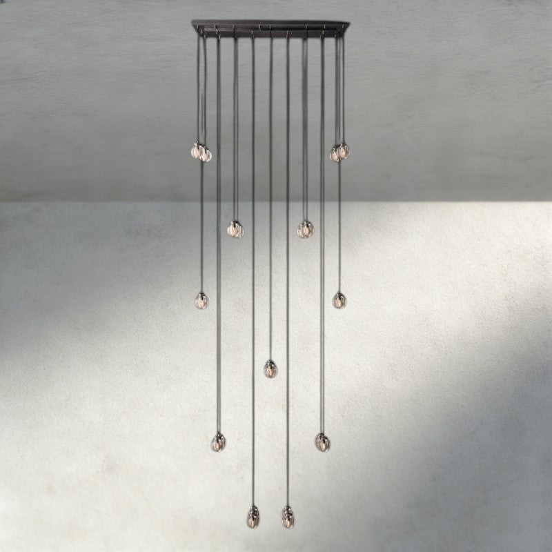 Venetian Pearl Rectangular Chandelier 36", 54", 72" - Cyran Lamps