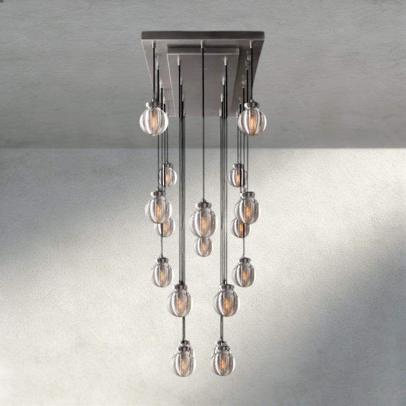 Venetian Pearl Rectangular Chandelier 36", 54", 72" - Cyran Lamps