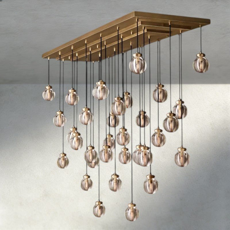 Venetian Pearl Rectangular Chandelier 36", 54", 72" - Cyran Lamps