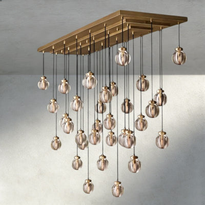 Venetian Pearl Rectangular Chandelier 36", 54", 72" - Cyran Lamps