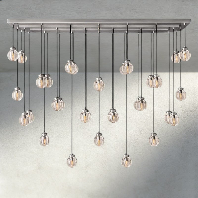 Venetian Pearl Rectangular Chandelier 36", 54", 72" - Cyran Lamps