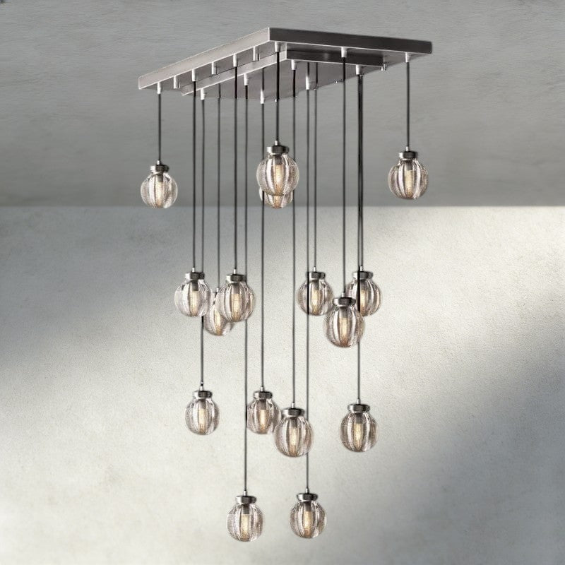 Venetian Pearl Rectangular Chandelier 36", 54", 72" - Cyran Lamps