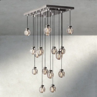 Venetian Pearl Rectangular Chandelier 36", 54", 72" - Cyran Lamps