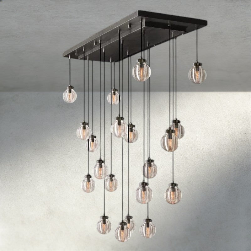 Venetian Pearl Rectangular Chandelier 36", 54", 72" - Cyran Lamps