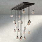 Venetian Pearl Rectangular Chandelier 36", 54", 72" - Cyran Lamps