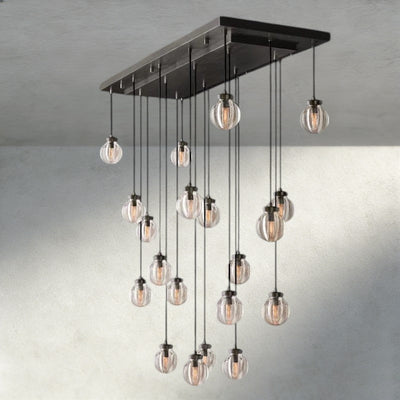 Venetian Pearl Rectangular Chandelier 36", 54", 72" - Cyran Lamps