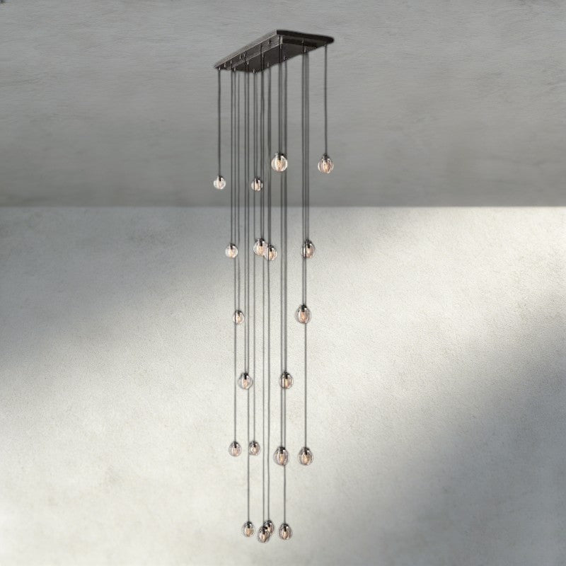 Venetian Pearl Rectangular Chandelier 36", 54", 72" - Cyran Lamps
