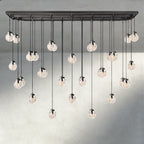 Venetian Pearl Rectangular Chandelier 36", 54", 72" - Cyran Lamps