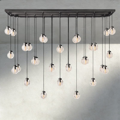 Venetian Pearl Rectangular Chandelier 36", 54", 72" - Cyran Lamps