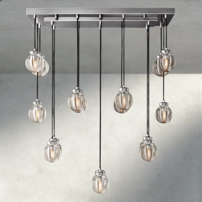 Venetian Pearl Rectangular Chandelier 36", 54", 72" - Cyran Lamps