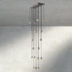 Venetian Pearl Rectangular Chandelier 36", 54", 72" - Cyran Lamps