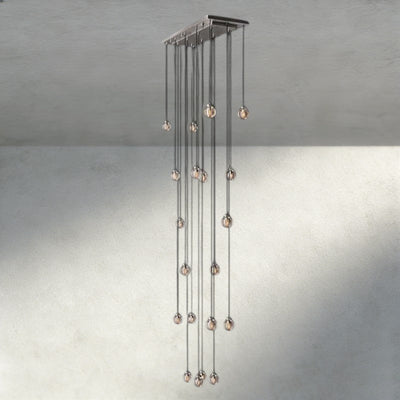 Venetian Pearl Rectangular Chandelier 36", 54", 72" - Cyran Lamps