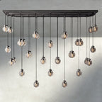 Venetian Pearl Rectangular Chandelier 36", 54", 72" - Cyran Lamps