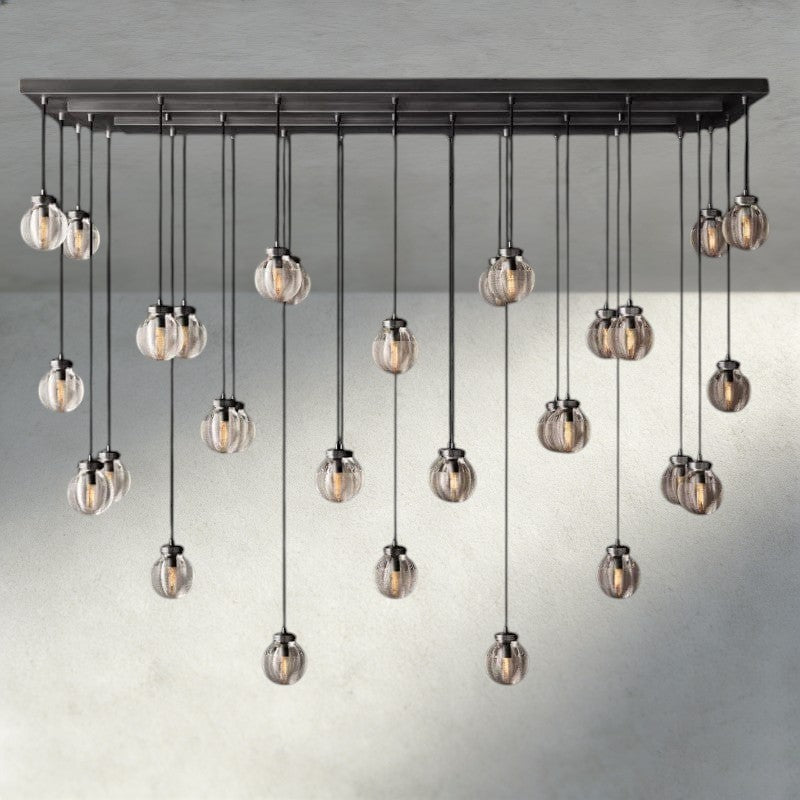 Venetian Pearl Rectangular Chandelier 36", 54", 72" - Cyran Lamps