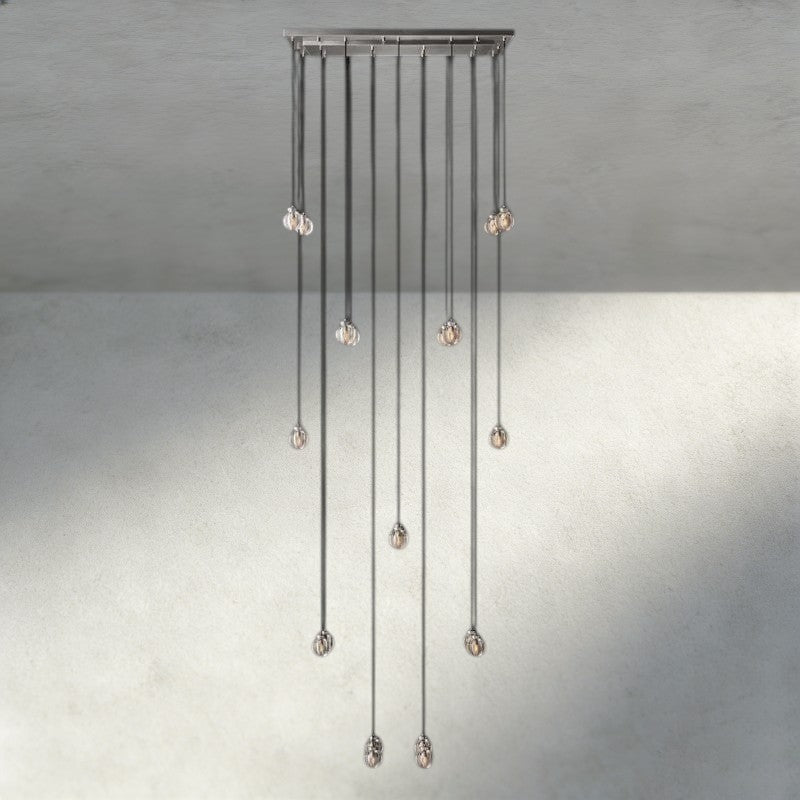 Venetian Pearl Rectangular Chandelier 36", 54", 72" - Cyran Lamps