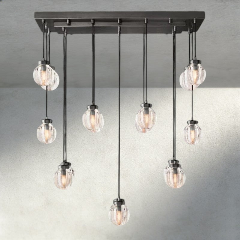 Venetian Pearl Rectangular Chandelier 36", 54", 72" - Cyran Lamps