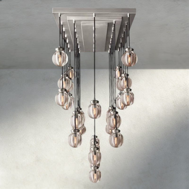 Venetian Pearl Rectangular Chandelier 36", 54", 72" - Cyran Lamps