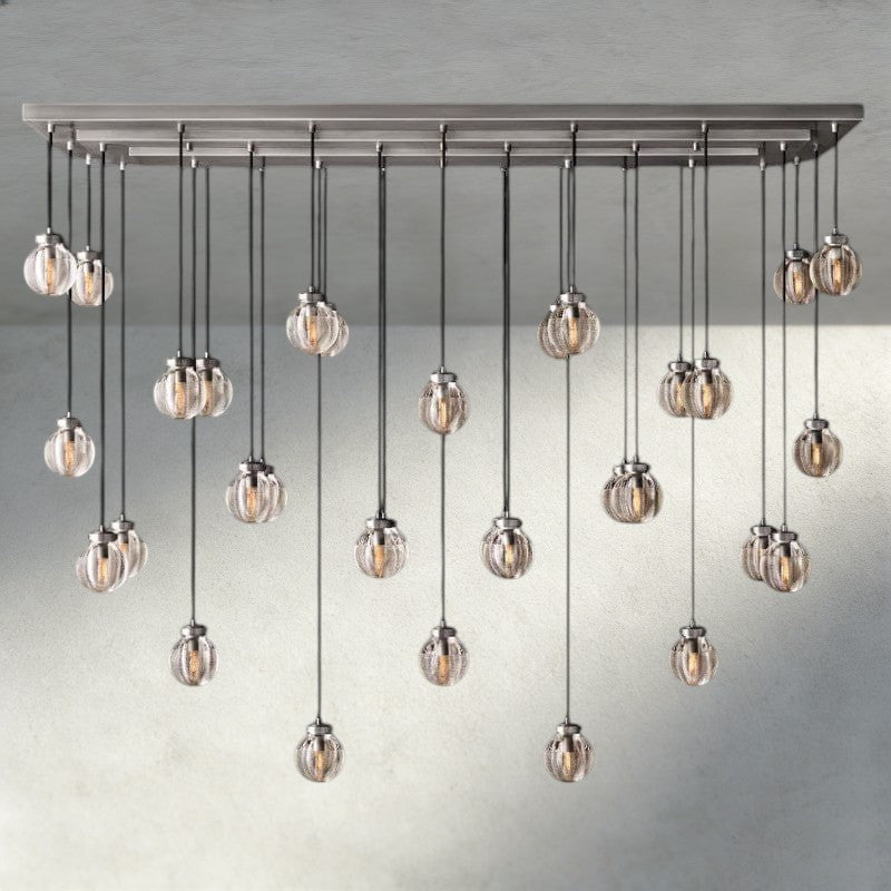 Venetian Pearl Rectangular Chandelier 36", 54", 72" - Cyran Lamps
