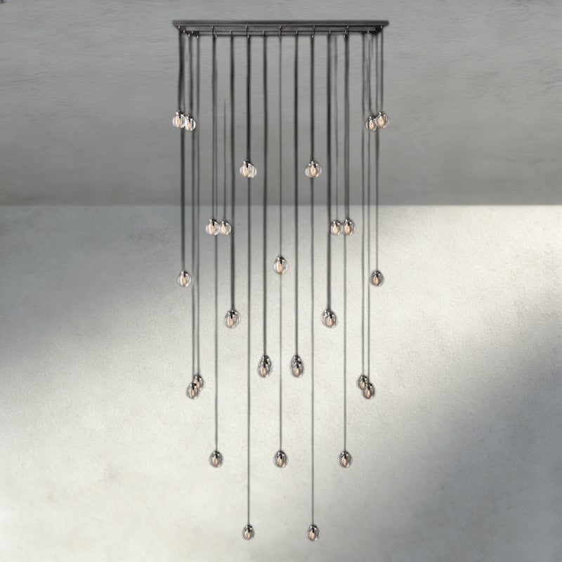 Venetian Pearl Rectangular Chandelier 36", 54", 72" - Cyran Lamps