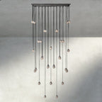 Venetian Pearl Rectangular Chandelier 36", 54", 72" - Cyran Lamps