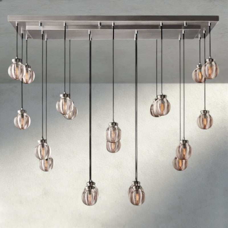 Venetian Pearl Rectangular Chandelier 36", 54", 72" - Cyran Lamps