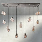 Venetian Pearl Rectangular Chandelier 36", 54", 72" - Cyran Lamps