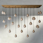 Venetian Pearl Rectangular Chandelier 36", 54", 72" - Cyran Lamps