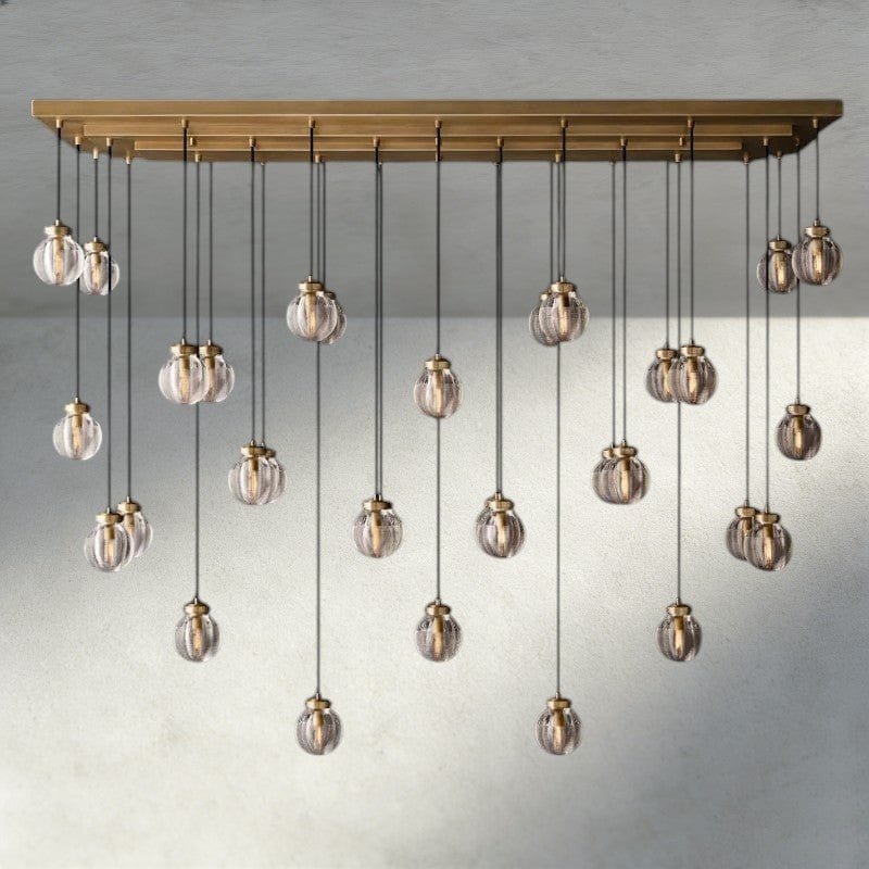 Venetian Pearl Rectangular Chandelier 36", 54", 72" - Cyran Lamps