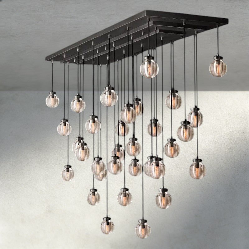 Venetian Pearl Rectangular Chandelier 36", 54", 72" - Cyran Lamps