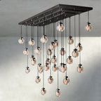 Venetian Pearl Rectangular Chandelier 36", 54", 72" - Cyran Lamps