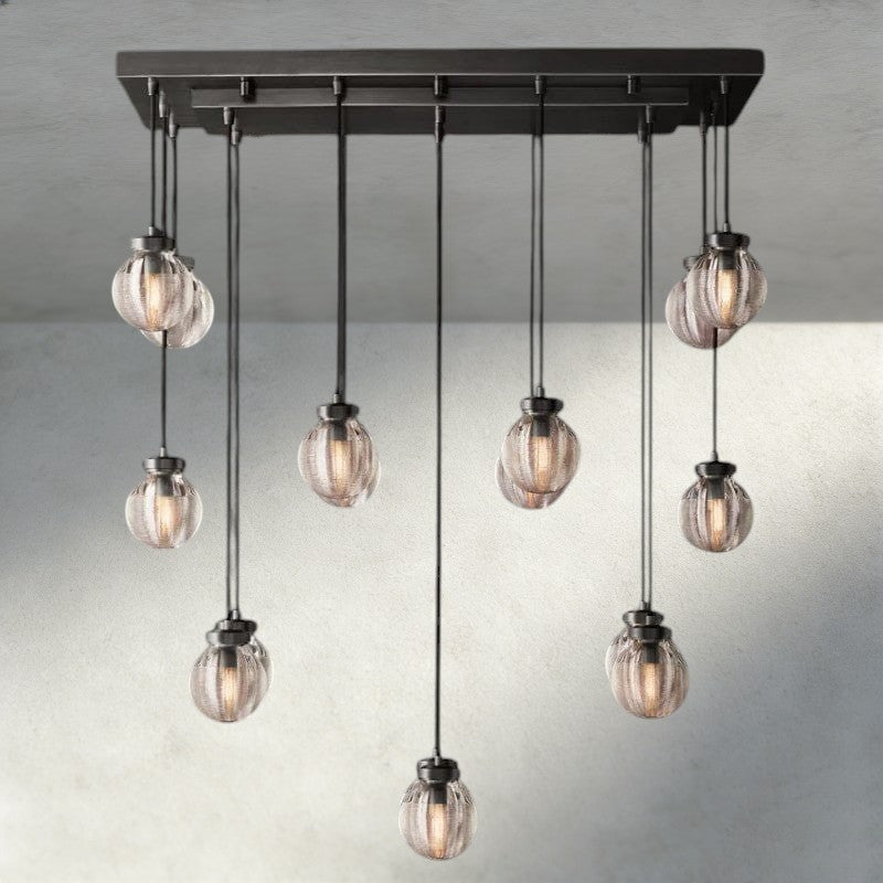 Venetian Pearl Rectangular Chandelier 36", 54", 72" - Cyran Lamps