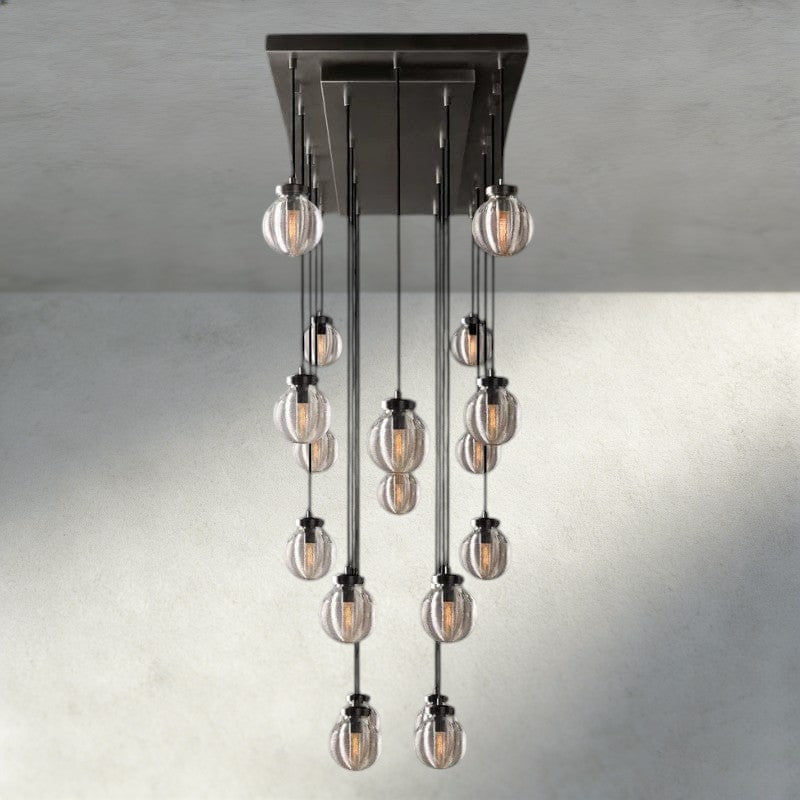 Venetian Pearl Rectangular Chandelier 36", 54", 72" - Cyran Lamps