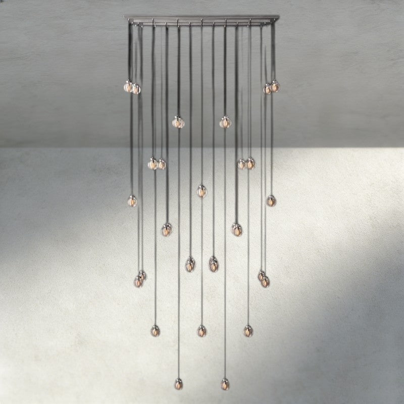 Venetian Pearl Rectangular Chandelier 36", 54", 72" - Cyran Lamps
