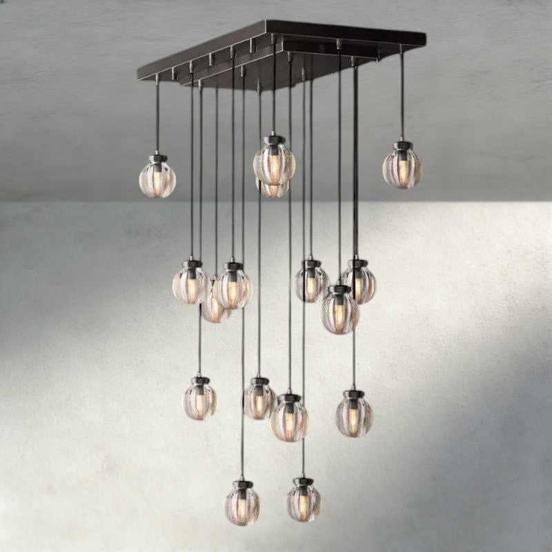 Venetian Pearl Rectangular Chandelier 36", 54", 72" - Cyran Lamps