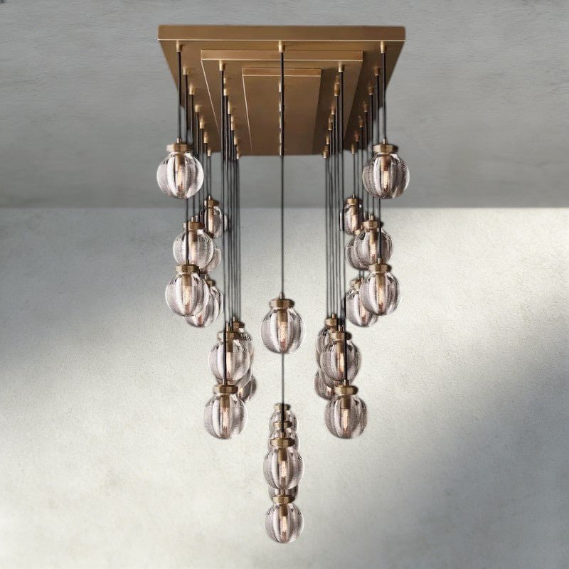 Venetian Pearl Rectangular Chandelier 36", 54", 72" - Cyran Lamps
