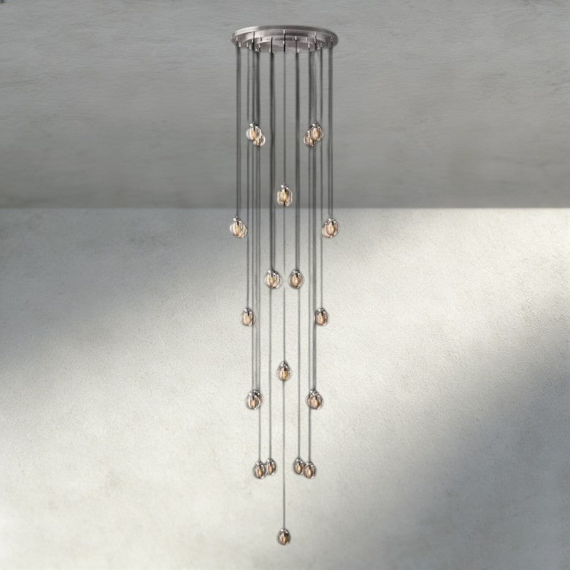 Venetian Pearl Round Chandelier 38", 48", 60" - Cyran Lamps
