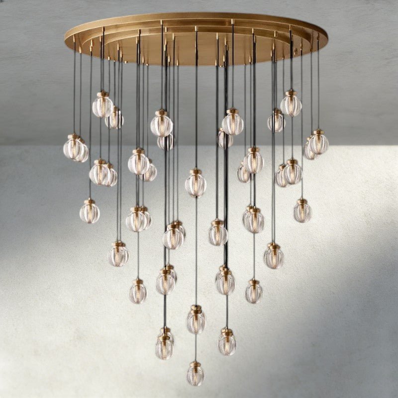 Venetian Pearl Round Chandelier 38", 48", 60" - Cyran Lamps