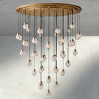 Venetian Pearl Round Chandelier 38", 48", 60" - Cyran Lamps