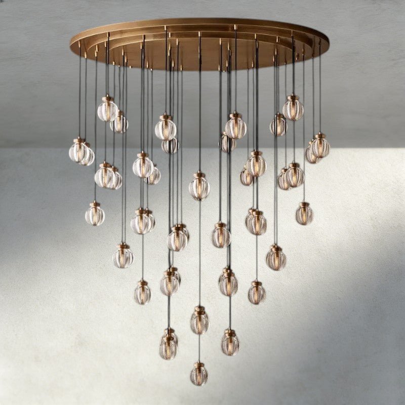 Venetian Pearl Round Chandelier 38", 48", 60" - Cyran Lamps