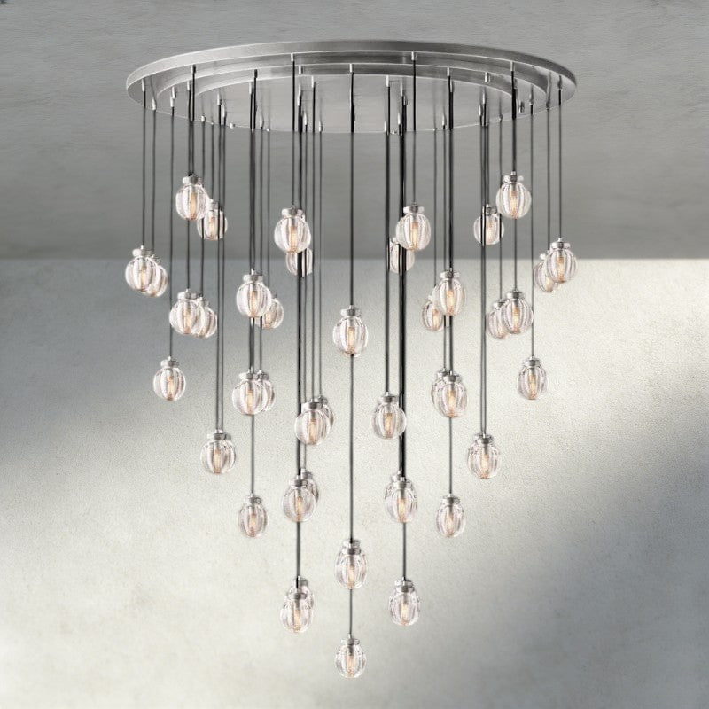 Venetian Pearl Round Chandelier 38", 48", 60" - Cyran Lamps