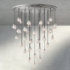 Venetian Pearl Round Chandelier 38", 48", 60" - Cyran Lamps