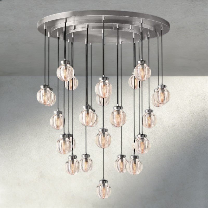 Venetian Pearl Round Chandelier 38", 48", 60" - Cyran Lamps