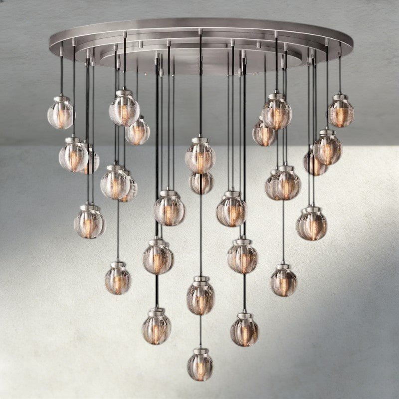 Venetian Pearl Round Chandelier 38", 48", 60" - Cyran Lamps