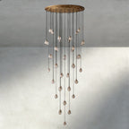 Venetian Pearl Round Chandelier 38", 48", 60" - Cyran Lamps