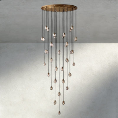 Venetian Pearl Round Chandelier 38", 48", 60" - Cyran Lamps