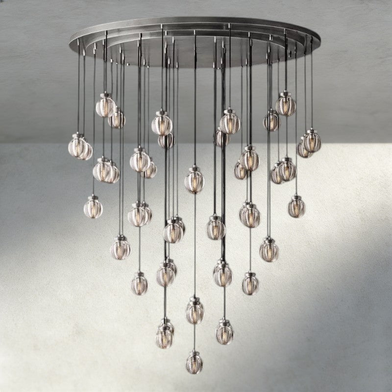 Venetian Pearl Round Chandelier 38", 48", 60" - Cyran Lamps
