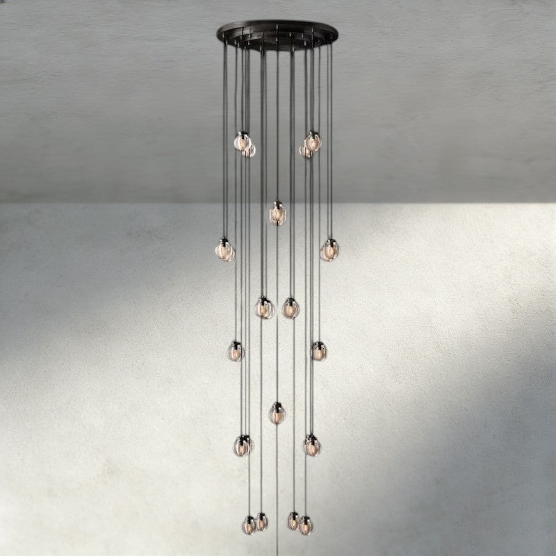 Venetian Pearl Round Chandelier 38", 48", 60" - Cyran Lamps