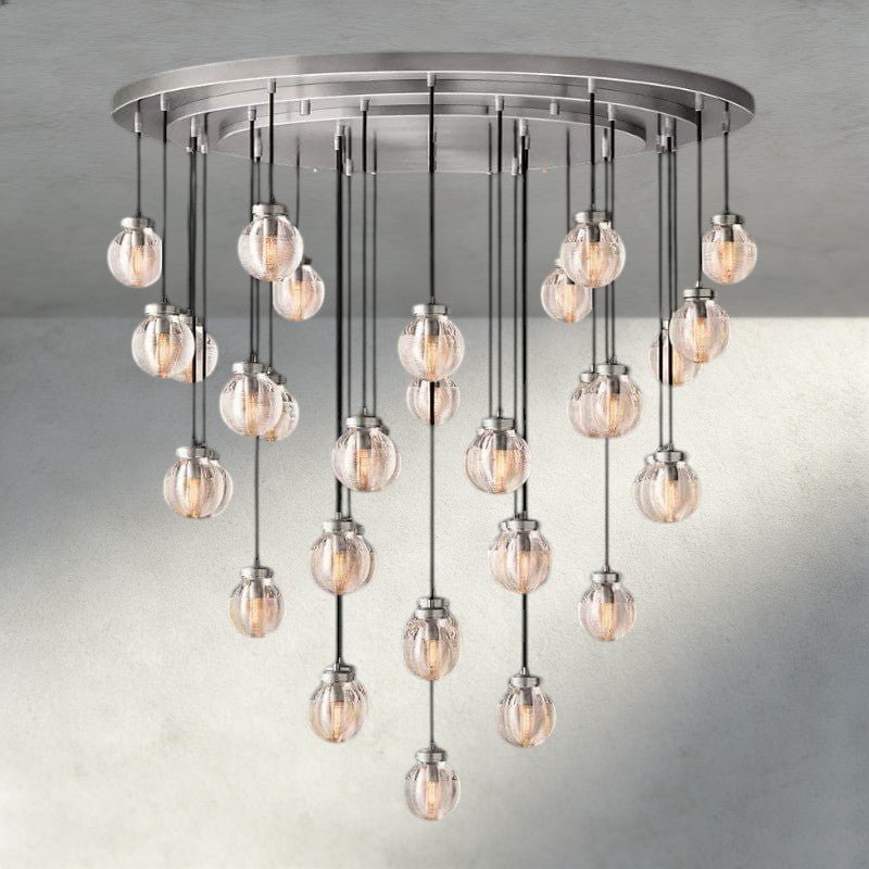 Venetian Pearl Round Chandelier 38", 48", 60" - Cyran Lamps